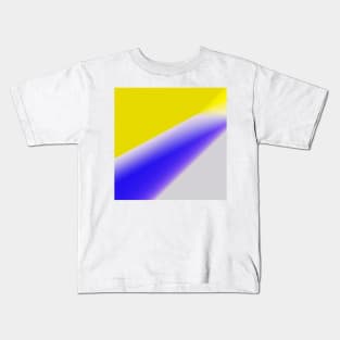 yellow blue white texture art Kids T-Shirt